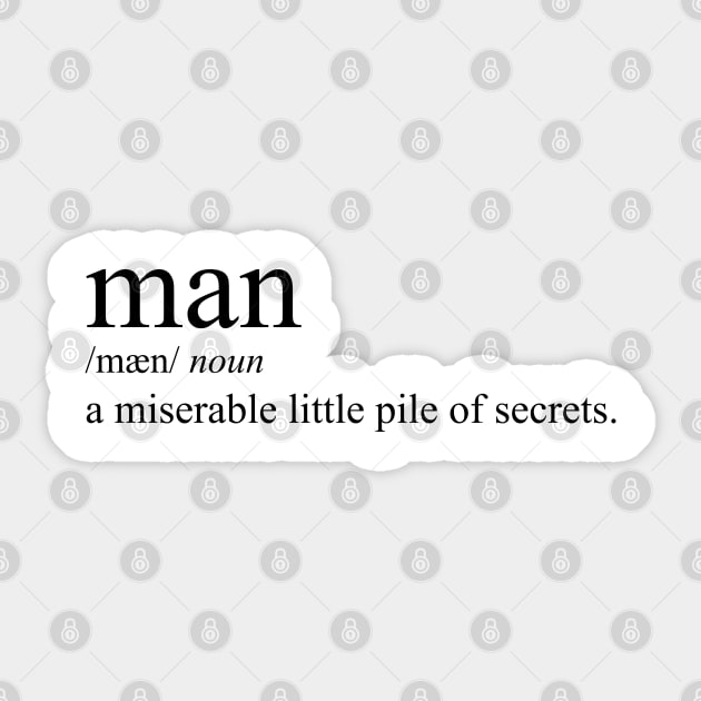 Definition Of A Man (Black Text) Sticker by inotyler